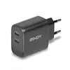 Lindy - Chargeur USB 2 x Type C GAN de 65 W