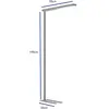 MAULjet LED Vloerlamp - dimmbaar - standvoet - zilver - 1 stuk - 95 x 22.5 x 195 cm - MAUL