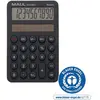 MAUL Eco MD 1 Calculatrice solaire avec 10 chiffres et 5 fonctions, calculatrice en 60% plastique recyclé, calculatrice de bureau pour bureau, école, ange bleu, uz116, grise