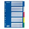 Leitz intercalaire en plastique, blanc, a4, de 5 pices, 12556000