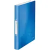 Leitz Wow Classeur 2 Anneaux Ronds 25 mm - Bleu Métallisé
