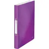 Leitz Wow Classeur 2 Anneaux Ronds 25 mm - Violet Métallisé