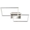 Briloner - Plafonnier leuchten frame, 40 w, 4200 lm, IP20, chrome-alu, métal-plastique, intensité lumineuse variable, cct, 50 x 38,8 x 8 cm