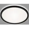 BRILONER - LED Badkamerverlichting - plafondlamp met achtergrondverlichting - plafonniére badkamer - IP44 - Ø29 cm - zwart