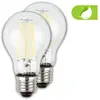 2x ampoules LED E27 lampe EEK A filament A60 5W blanc chaud lumière Br...