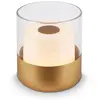 BRILONER Lampe de table led à piles, avec verre, or, 1xLED/2W