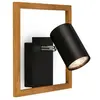 Spotlight, noir, avec bois, excl. 1xGU10/max. 9W