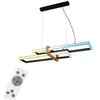 Briloner - Suspension led cct, noir, avec bois, LED/44 w
