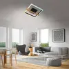 Briloner - Plafonnier cct led, noir, avec bois, LED/40W