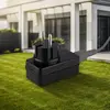 BRILONER Connect to Shine Système de jardin 12 V 24 W Transformateur pour alimentation jusqu'à 15 m, IP67 contre immersion temporaire, fiche, 10 x 4,5 x 7,5 mm, noir, accessoires