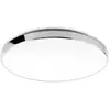 BRILONER Plafonnier LED MALBONA (18W) en métal chrome et plastique opale blanc