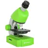 Microscope 40x-640x - BRESSER JUNIOR - Éclairage LED - kit d'expérimentation - vert