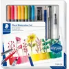 STAEDTLER 61 3001-1 Design Journey Lot de 12 aquarelles Motif floral