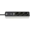 brennenstuhl®Connect Ecolor WiFi stekkerdoos 3-voudig wit/zwart