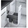 Poubelle de cuisine tri sélectif 2 bacs encastrable 25L (15+10) Hailo ...