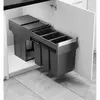 Hailo Abfallsammler 3666921 Terzett 3x8 Liter Abfalltrennsystem Einbau...