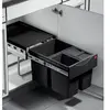 Hailo inbouwsysteem AS ruimtebesparende Tandem, 3 emmers 1 x 18L en 2 ...