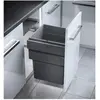 Poubelle de cuisine coulissante encastrable 55L Hailo Cargo Synchro
