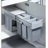 Hailo Tandem - Inbouw Prullenbak - 30 Liter Inhoud (3 x 10) - Met 3 Co...