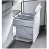 Poubelle de cuisine tri sélectif 2 bacs encastrable 40L (19+19) Hailo ...