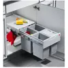 Poubelle de cuisine tri sélectif 4 bacs encastrable 34L (8,5+8,5+8,5+8...