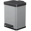 Hailo Poubelle à pédale Oko Duo Plus Taille M 2x9 L Argenté 0622-220