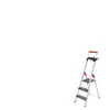 Trapladder Hailo L100, EN 131, met multifunctionele schaal en steunbeu...