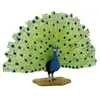 Figurine Oiseau - BULLYLAND - Paon - Plastique peint à la main - L12.5 x l9 x H3.5 cm