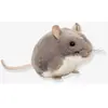 Hermann Teddy Knuffeldier Muis - pluche stof - premium kwaliteit knuffels - grijs - 9 cm