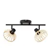 Brilliant Norah spot 2-vlammig. licht hout/zwart, metaal/bamboe, 2x D4...