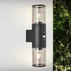 Brilliant Sergioro - Buiten wandlamp met bewegingssensor - Zwart