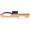 G80543-76 Lampe Brilliant Cheesy Plafonnier LED 40x25cm noir mat-brun bois 14 W LED intégrée