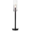 Brilliant Lamp Glasini tafellamp 44cm mat zwart/gerookt glas aluminium...