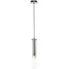 Brilliant Lamp Glasini hanglamp 1-lamps mat zwart/gerookt glas alumini...