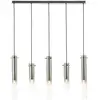 Brilliant Lamp Glasini hanglamp 5 lampen mat zwart/gerookt glas metaal...