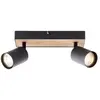 Brilliant Jello Wood - Plafondspot - 2xGU10 - Hout/Zwart
