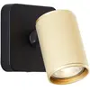 Brilliant Marty - Plafondspot - GU10 1x5W - 3000K - Zwart/Goudkleurig