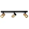 Brilliant Marty - Plafondspot - GU10 3x5W 3000K - Zwart/Goudkleurig
