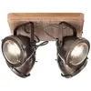 Brilliant CARMEN WOOD - Plafondlamp - Bruin;Zilvergrijs