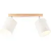 Brilliant Living Galance 86713/75 Lampe Plafond Plafonnier en bois clair/blanc