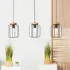 BRILLIANT lampe, suspension Tosh série 3-flammes bois antique / corind...