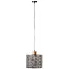 Brilliant lamp Santy hanglamp zwart/naturel metaal zwart 1x A60, E27, ...