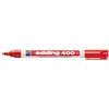 edding - marqueur permanent 400, pointe ogive, rouge