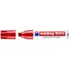 edding - marqueur permanent 800, pointe biseautée, rouge