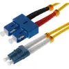 Helos 1m OS2 LC/SC Glasvezel kabel Geel
