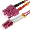 Helos 2m OM4 LC/SC Glasvezel kabel Violet