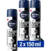 NIVEA MEN Invisible Black & White deodorant 2 x 150 ml - voordeelverpakking - Deodorant Spray