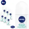 NIVEA Fresh Comfort - 6 x 50 ml - Voordeelverpakking - Deodorant Rolle...