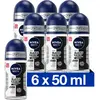 NIVEA MEN Invisible for Black & White Original Anti-Transpirant Deo Roller - Deodorant - 6 x 50 ml - Voordeelverpakking