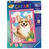 Ravensburger   CreArt Kids 18x24cm   Numéro dArt   Corgi   Kit de pein...